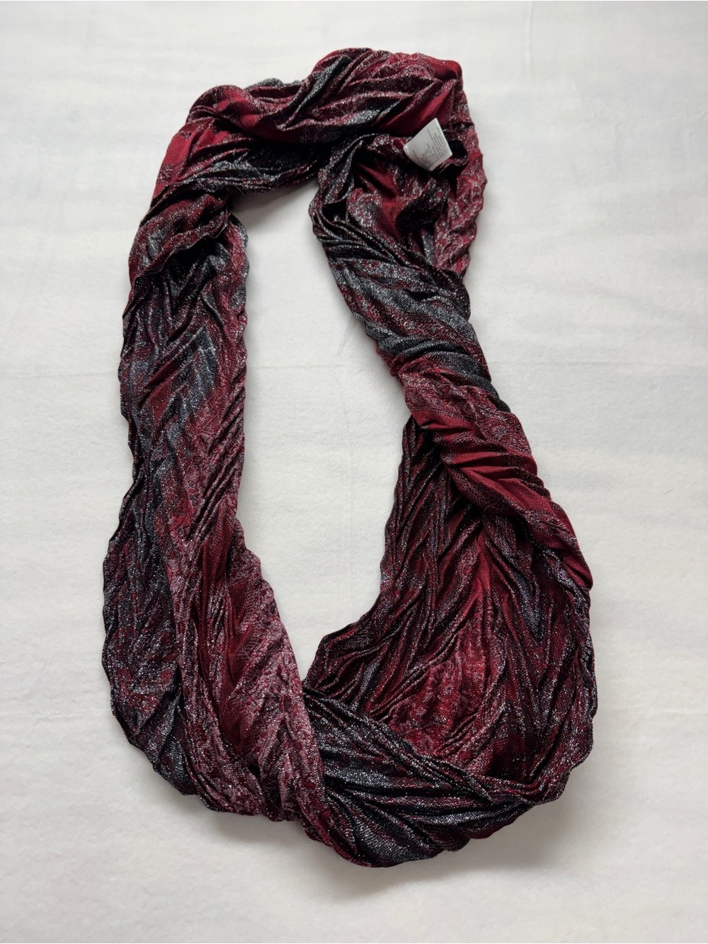 Women's Metallic Wine Infinity Scarf